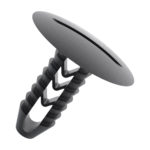 Grampo da coluna do cinto de segurança Fiat - preto