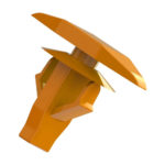 Grampo da Borracha da Porta - laranja