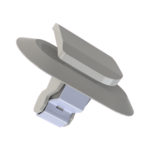 Grampo das Molduras e Forração Internas - Colunas - Cinza c/ Metal