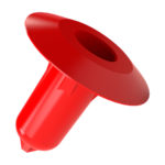 Bucha do forro da porta c/anel de borracha Fiat - vermelho