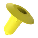 Bucha da moldura para-lama e exter., frisos molduras e colunas inter. forro da porta c/anel de borracha-amarelo