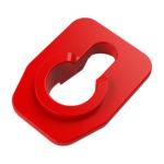 Grampo da vareta do capô Fiat/Jeep - vermelho